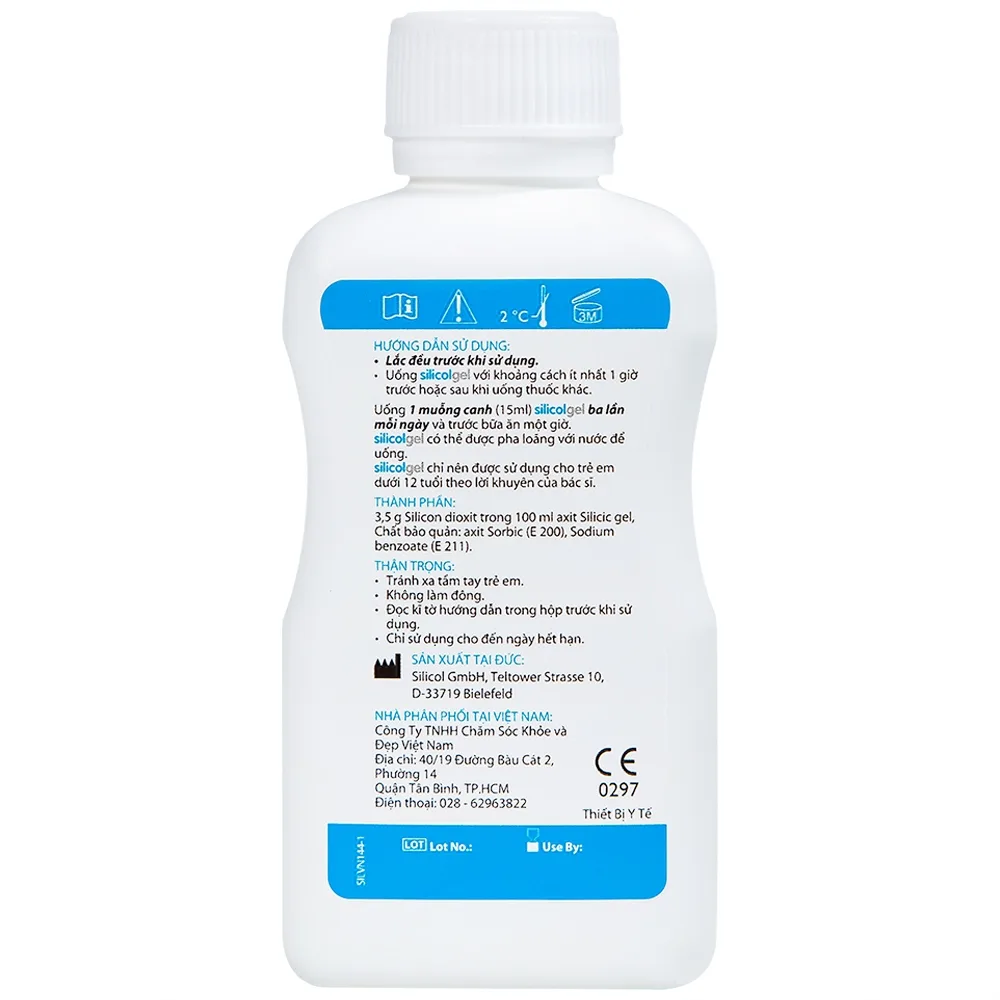 Hình ảnh Gel dùng để uống Silicolgel Colloidal Silicic Acid 200ml dùng cho các rối loạn tiêu hóa, ợ nóng, trào ngược