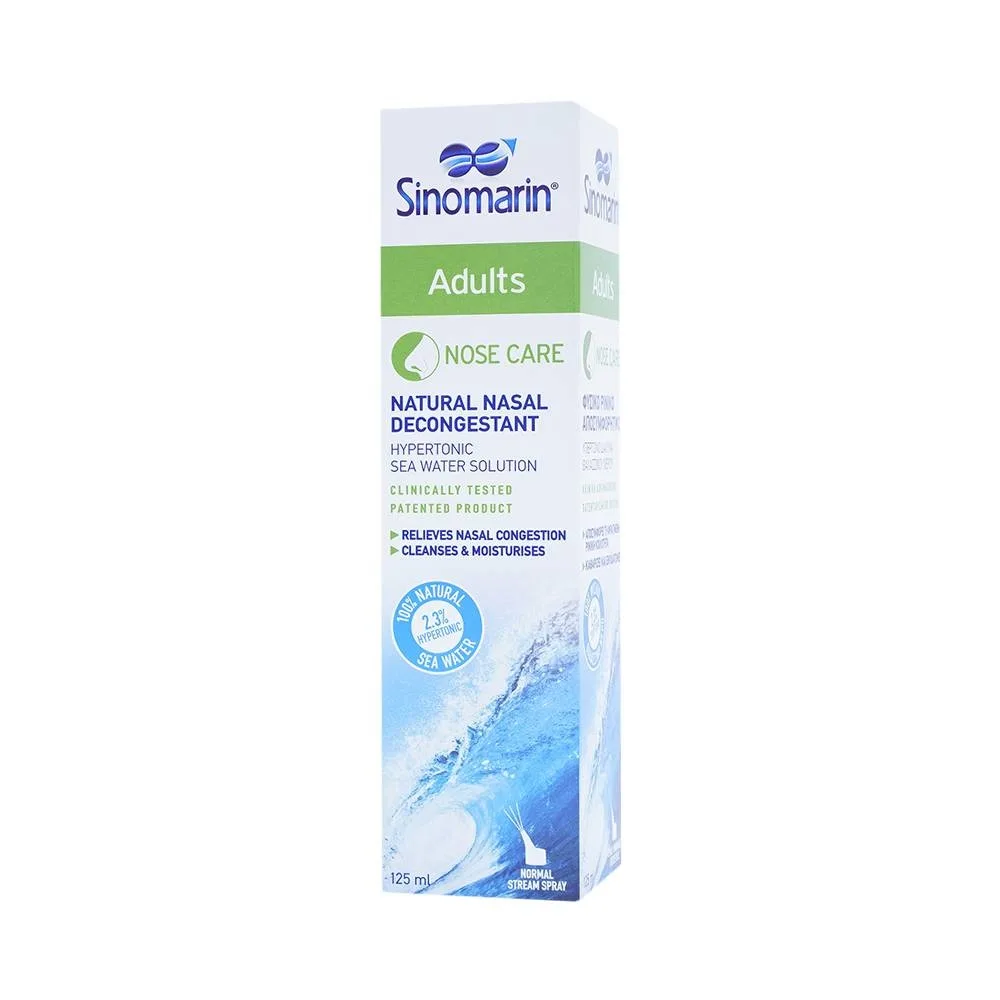 Hình ảnh Xịt mũi Sinomarin Adults Nose Care rửa xoang mũi, nghẹt mũi, sung huyết mũi (125ml)