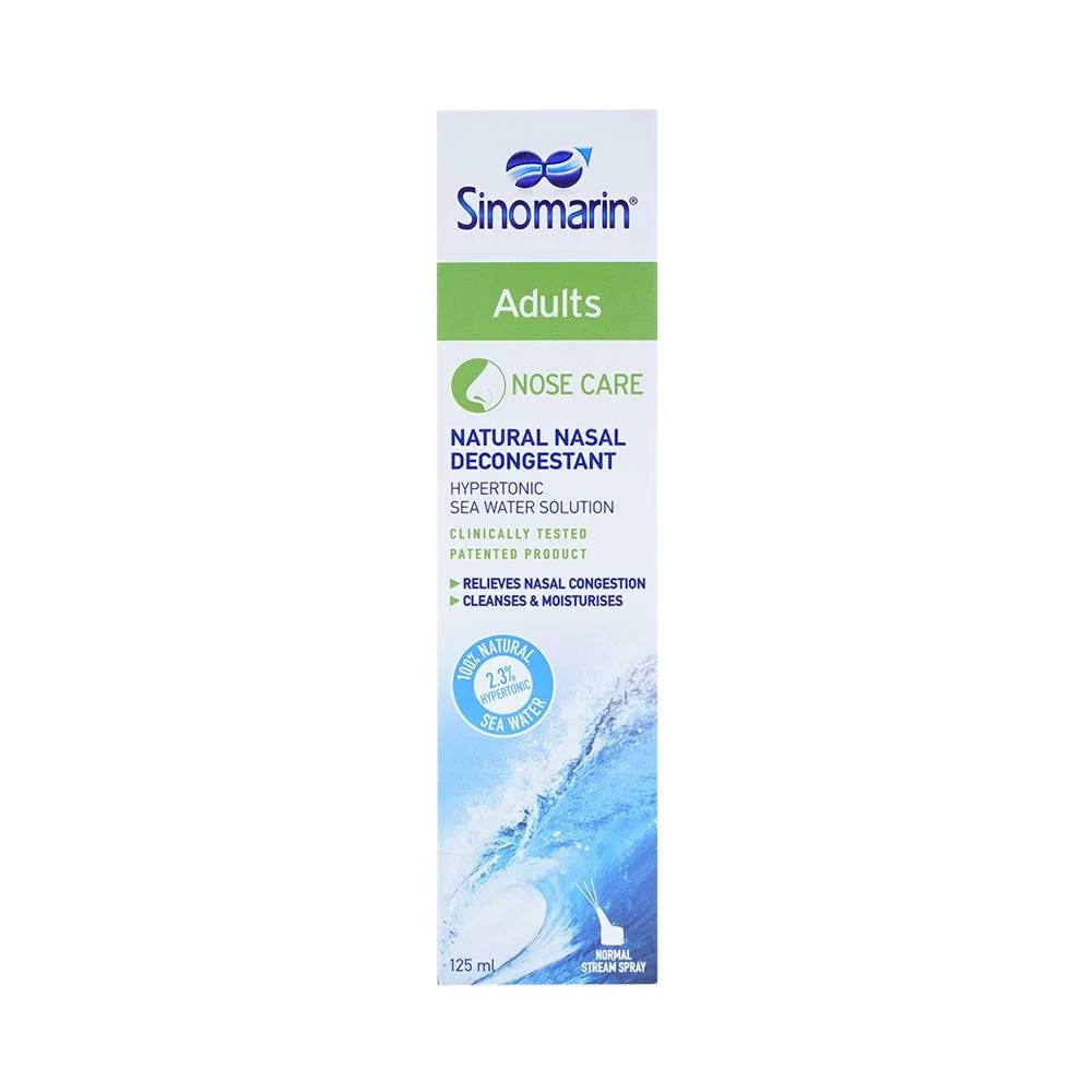 Hình ảnh Xịt mũi Sinomarin Adults Nose Care rửa xoang mũi, nghẹt mũi, sung huyết mũi (125ml)