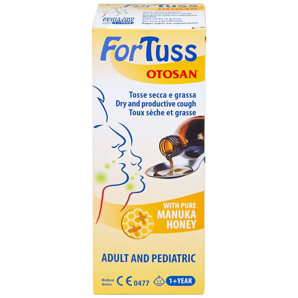Hình ảnh Siro ho Fortuss Otosan làm dịu cơn ho hiệu quả, bảo vệ niêm mạc (180g)