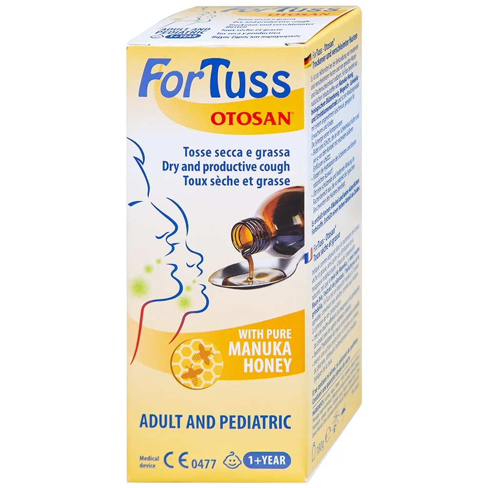 Hình ảnh Siro ho Fortuss Otosan làm dịu cơn ho hiệu quả, bảo vệ niêm mạc (180g)