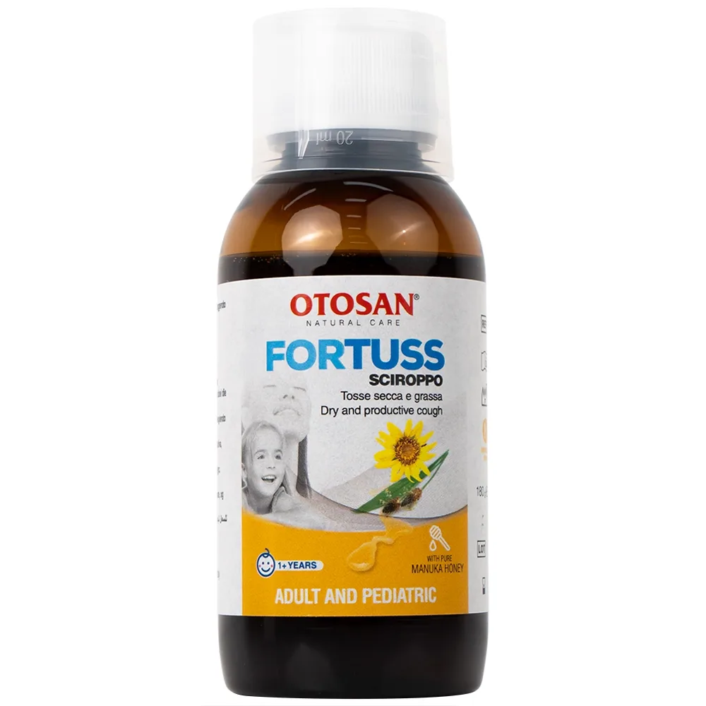Hình ảnh Siro ho Fortuss Otosan làm dịu cơn ho hiệu quả, bảo vệ niêm mạc (180g)