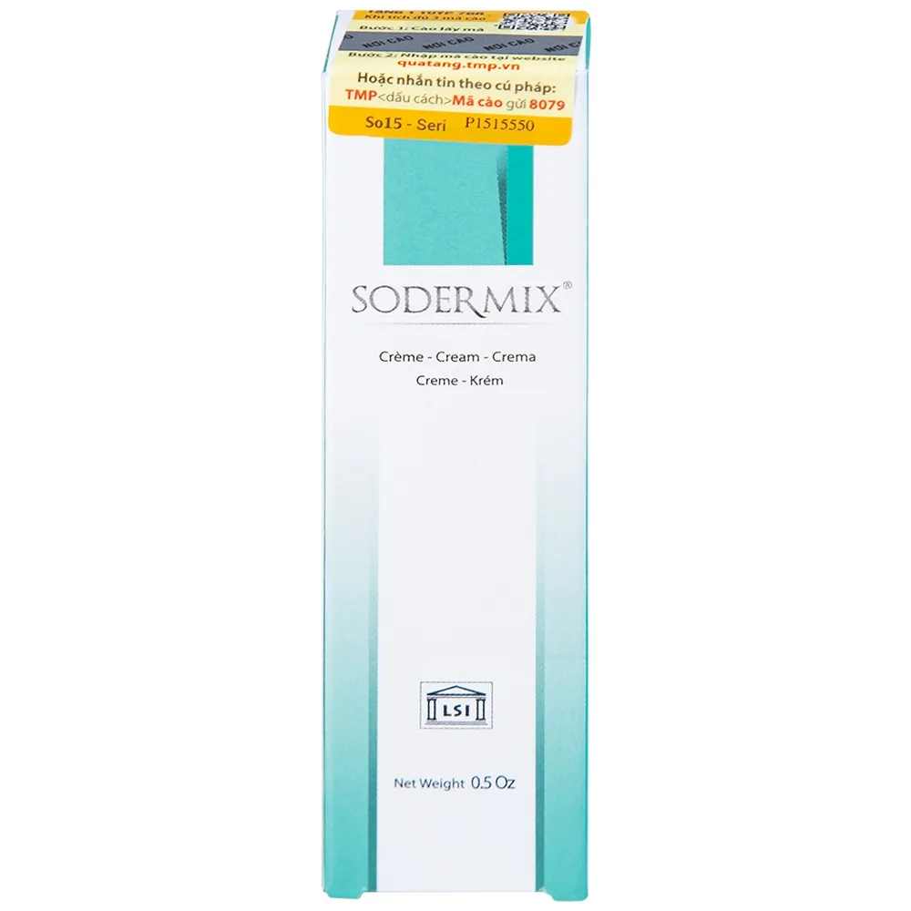 Hình ảnh Kem bôi Sodermix giảm nhanh các triệu chứng ngứa, mẩn đỏ, mụn nước (15g)