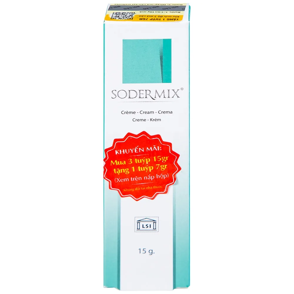 Hình ảnh Kem bôi Sodermix giảm nhanh các triệu chứng ngứa, mẩn đỏ, mụn nước (15g)