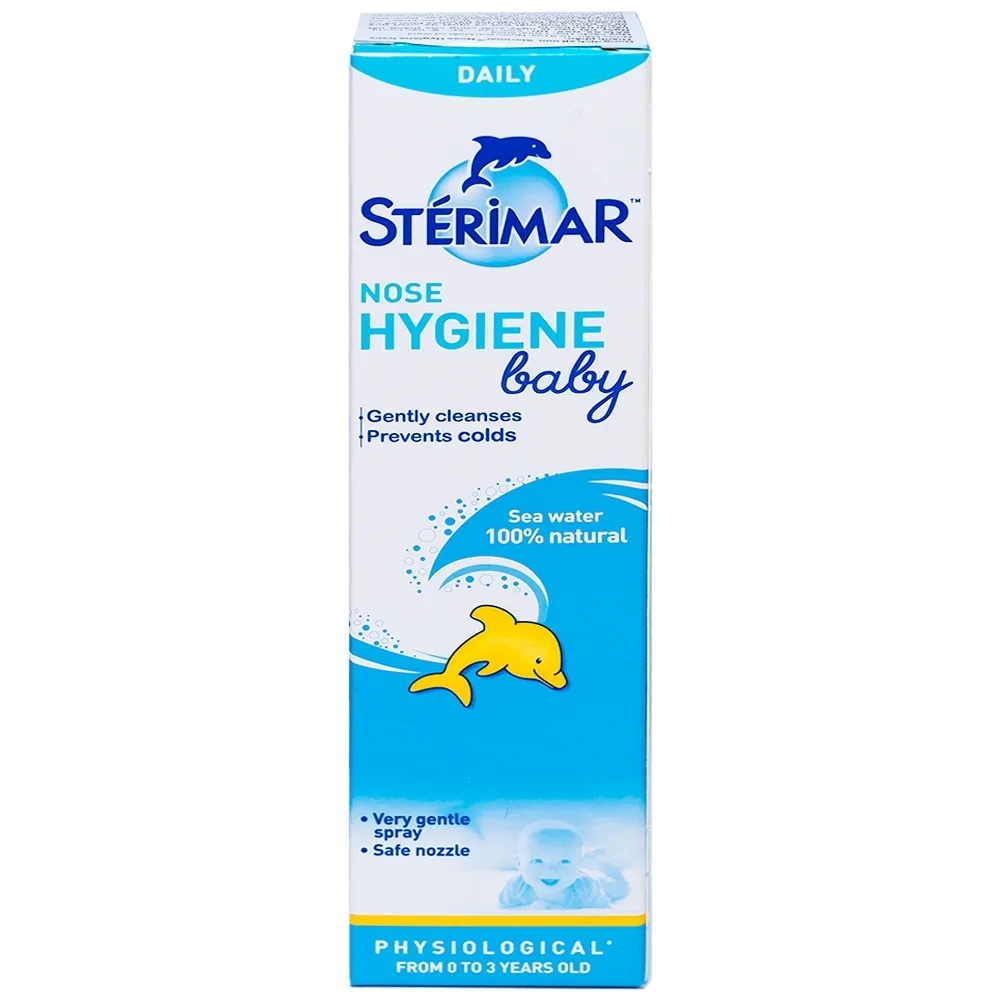 Hình ảnh Dung dịch xịt mũi Stérimar Nose Hygiene Baby 50ml loại bỏ bụi bẩn niêm mạc mũi cho trẻ từ 0 - 3 tuổi