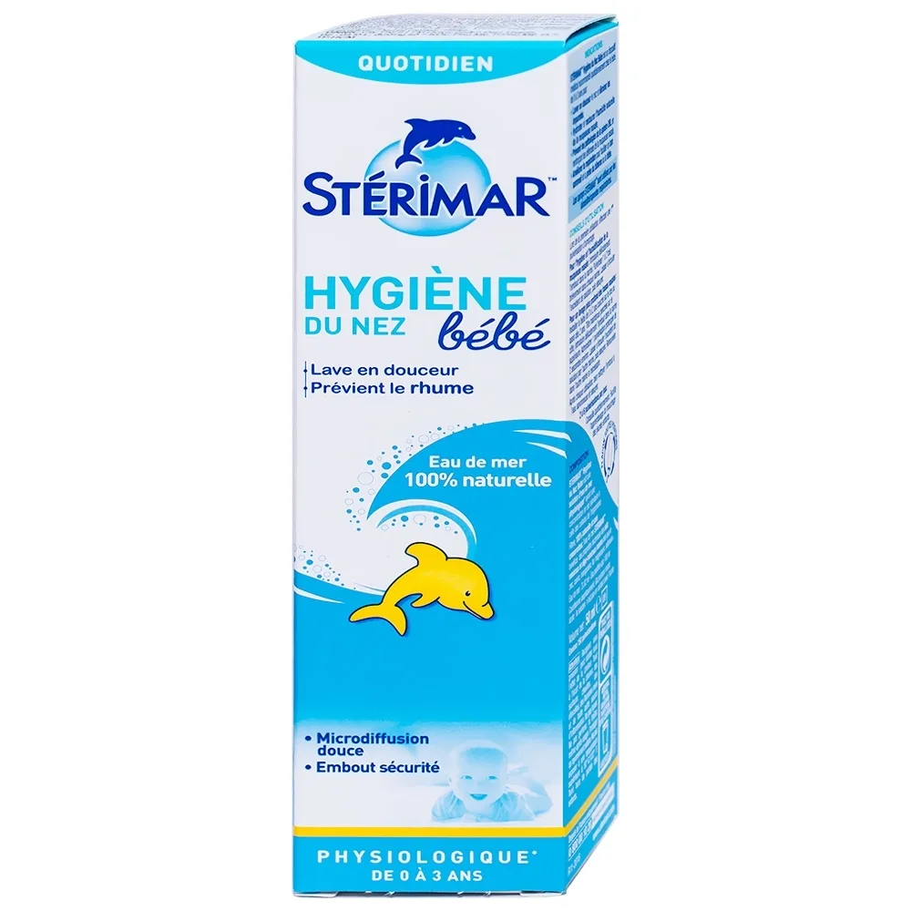 Hình ảnh Dung dịch xịt mũi Stérimar Nose Hygiene Baby 50ml loại bỏ bụi bẩn niêm mạc mũi cho trẻ từ 0 - 3 tuổi
