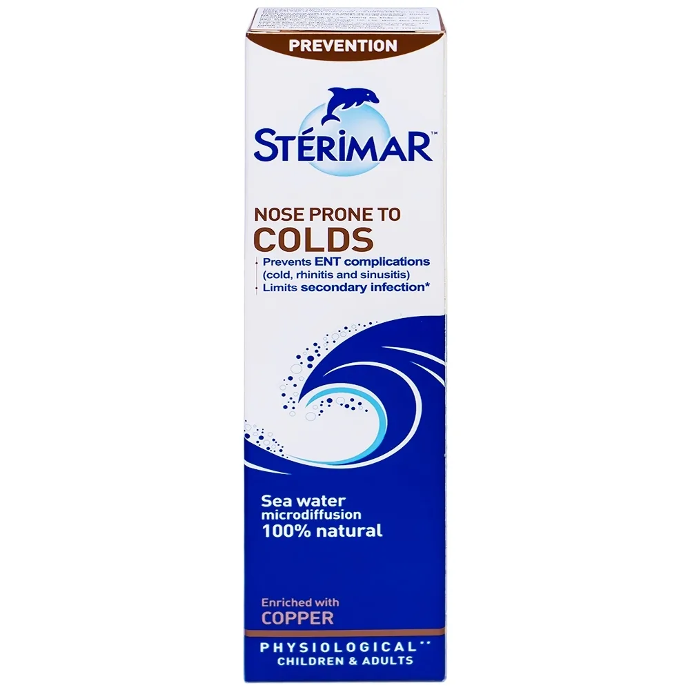 Hình ảnh Dung dịch xịt mũi Stérimar Nose Prone To Colds 50ml làm sạch, loại bỏ bụi bẩn niêm mạc mũi cho trẻ từ 6 tháng - người lớn