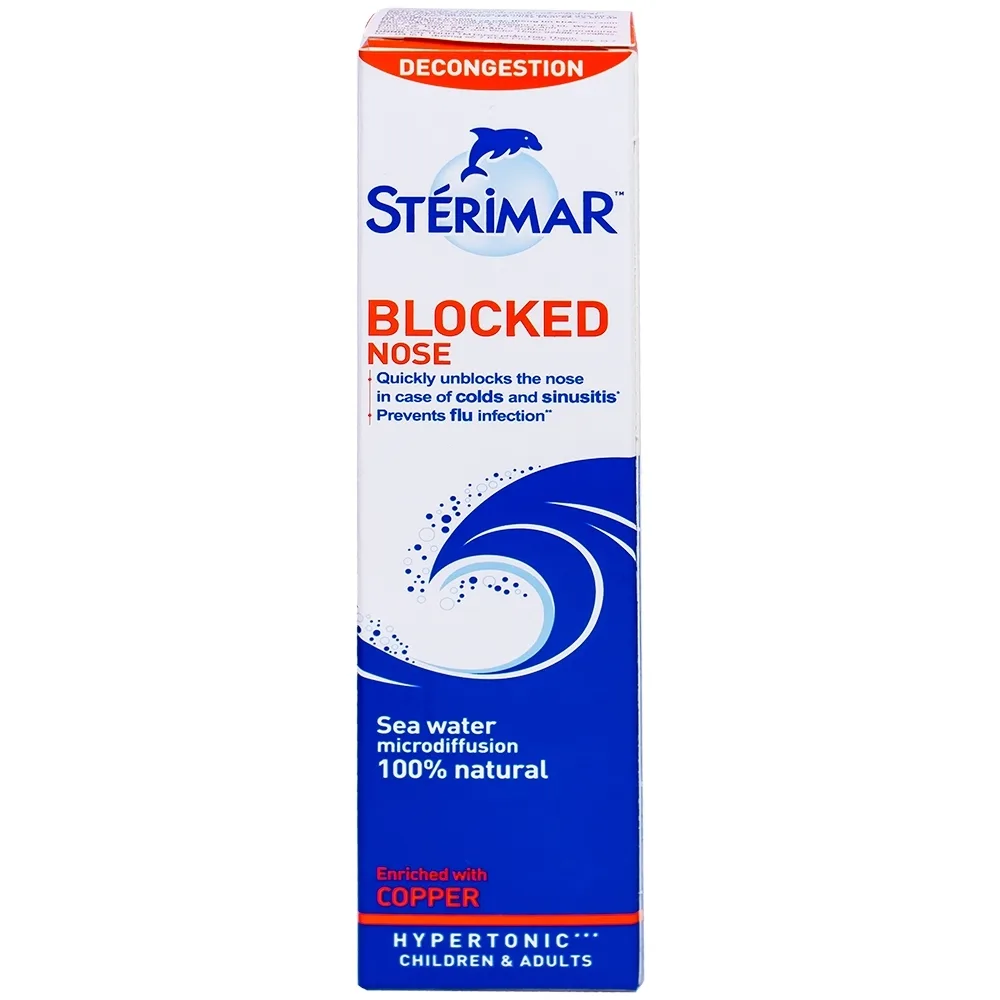 Hình ảnh Dung dịch xịt mũi Stérimar Nez Bouché Blocked Nose 50ml làm sạch, loại bỏ bụi bẩn dành cho trẻ từ 3 tuổi - người lớn
