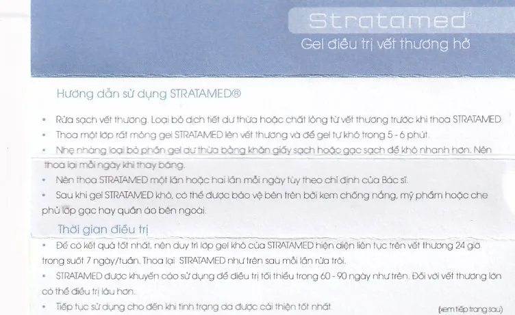 Hình ảnh Gel Stratamed điều trị vết thương hở (5g)