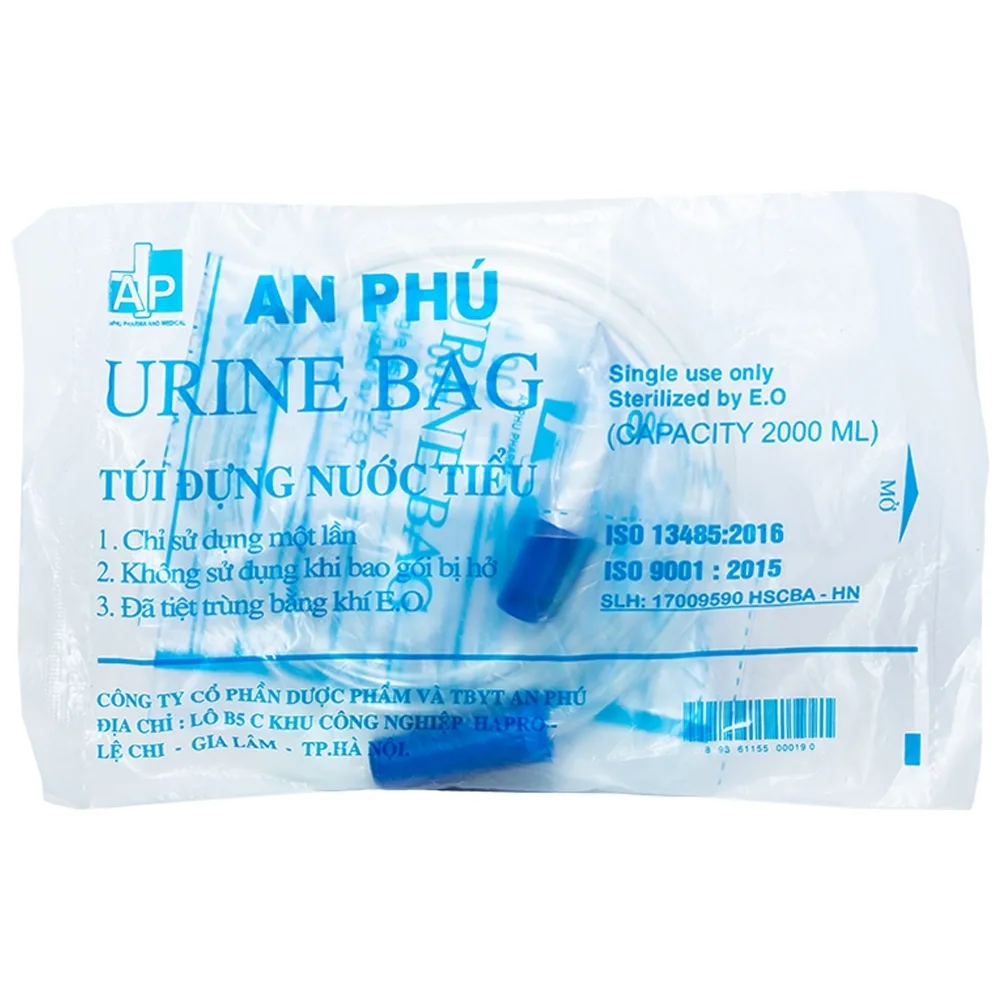 Hình ảnh Túi đựng nước tiểu Urine Bag An Phú có van khoá (10 cái)