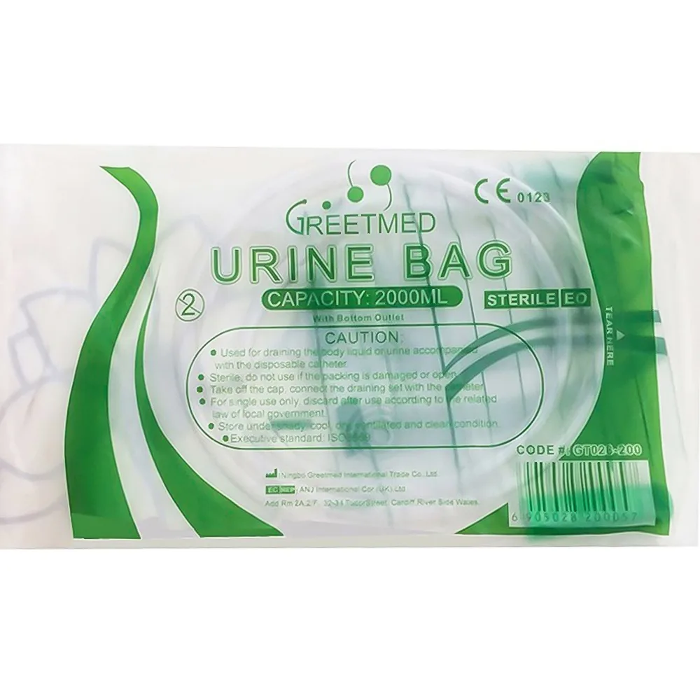 Hình ảnh Túi đựng nước tiểu Urine Bag Greetmed tiện dụng, sạch sẽ, dễ sử dụng (10 cái)