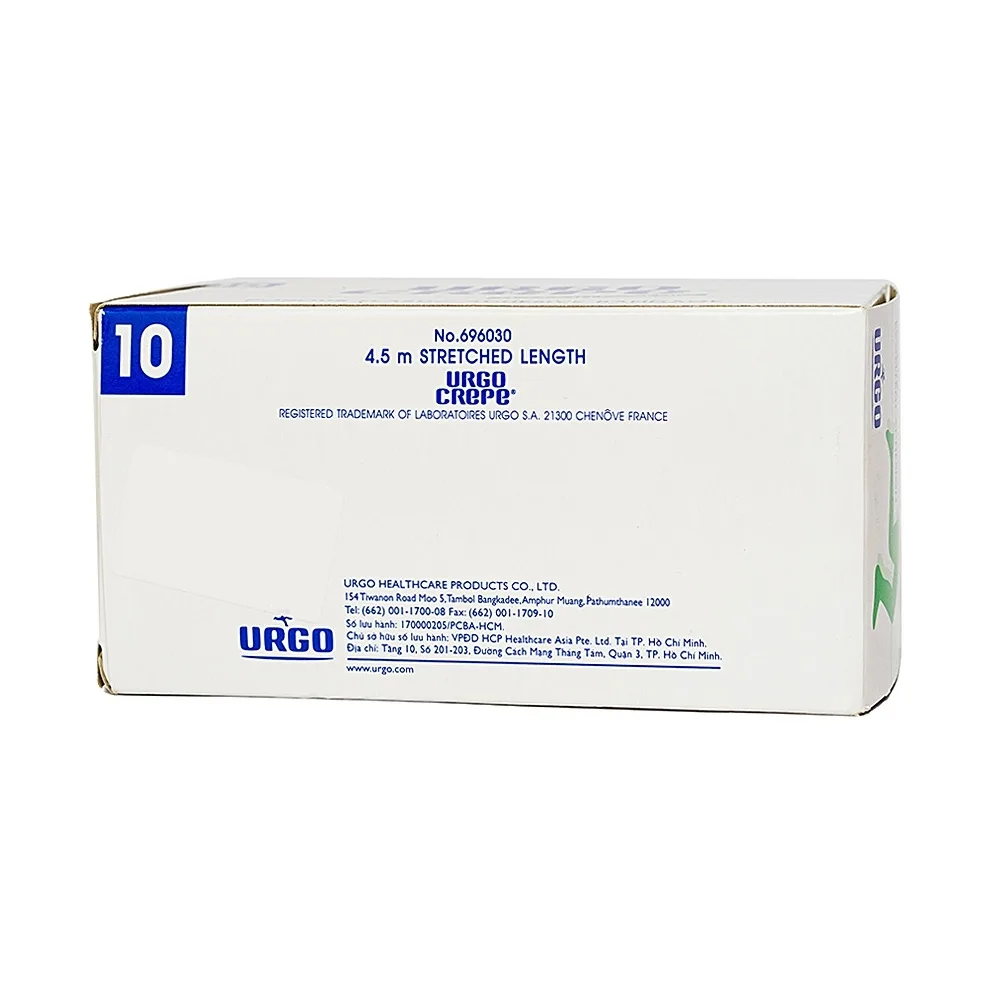 Hình ảnh Băng keo thun co giãn Urgo Crepe size 10cm x 4.5m cố định phẫu thuật chỉnh hình, dự phòng chấn thương cơ khớp
