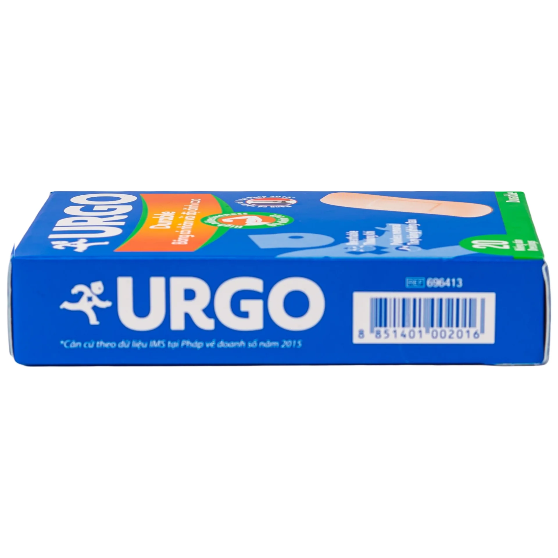 Hình ảnh Băng cá nhân vải độ dính cao Urgo Durable size 2cm x 6cm bảo vệ các vết thương nhỏ, vết trầy xước, rách da (20 miếng)  
