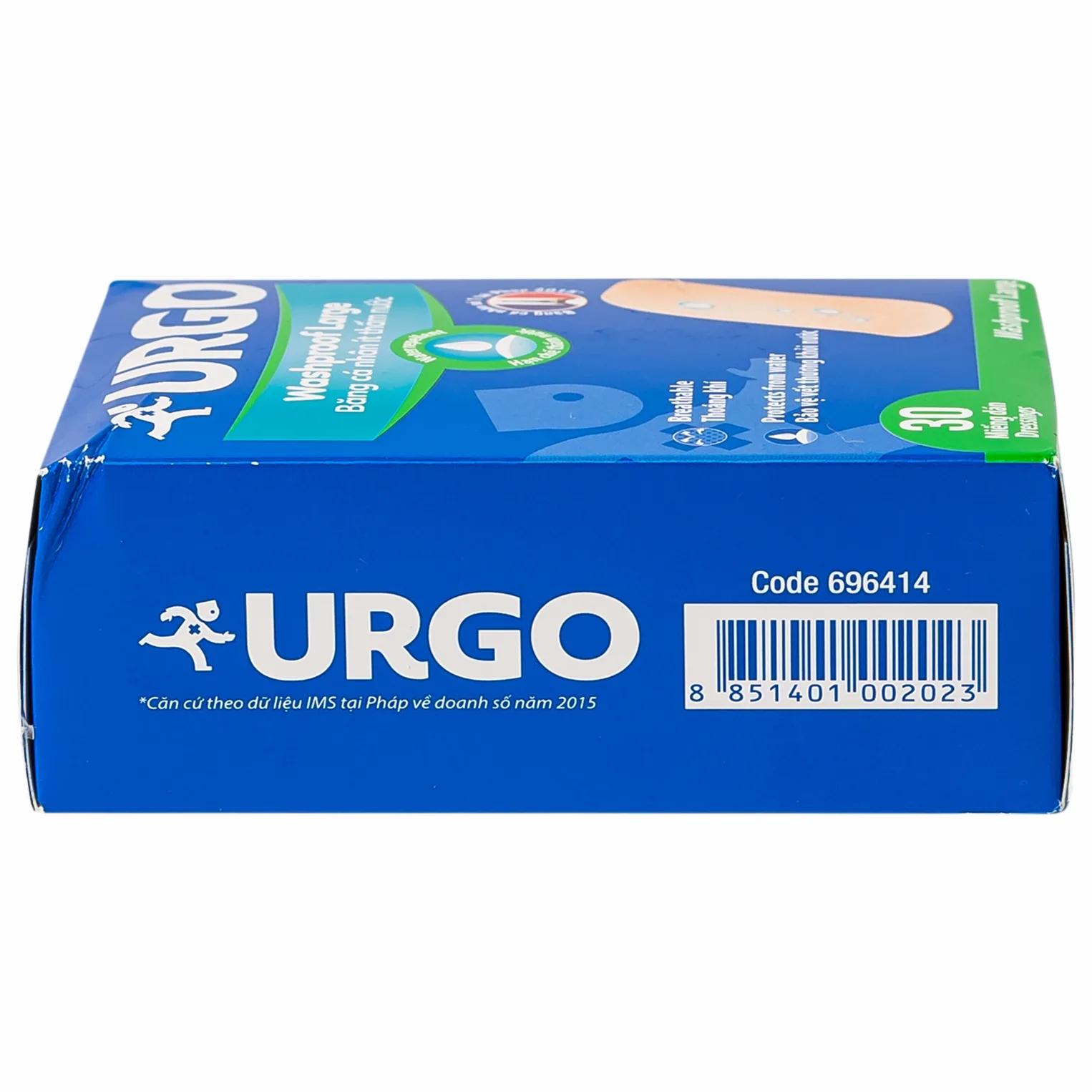 Hình ảnh Băng cá nhân ít thấm nước Urgo Washproof Large bảo vệ vết thương khỏi nước (30 miếng)