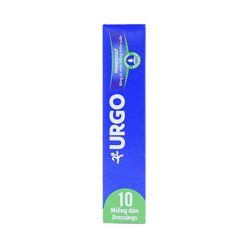 Hình ảnh Băng cá nhân không thấm nước Urgo Waterproof bảo vệ vết thương nhỏ, vết trầy xước, rách da (10 miếng)