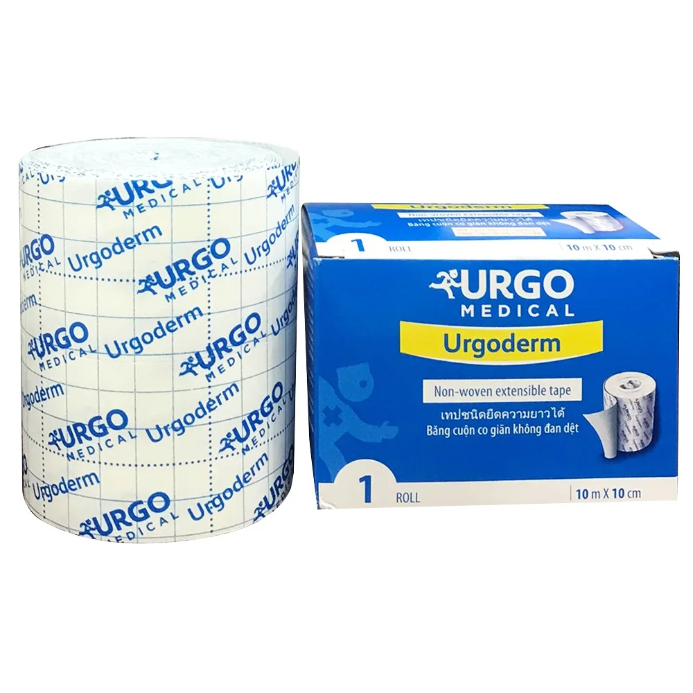 Hình ảnh Băng cuộn co giãn không đan dệt Urgoderm size 10cm x 10m đảm bảo cố định chắc chắn bông gạc và các y cụ