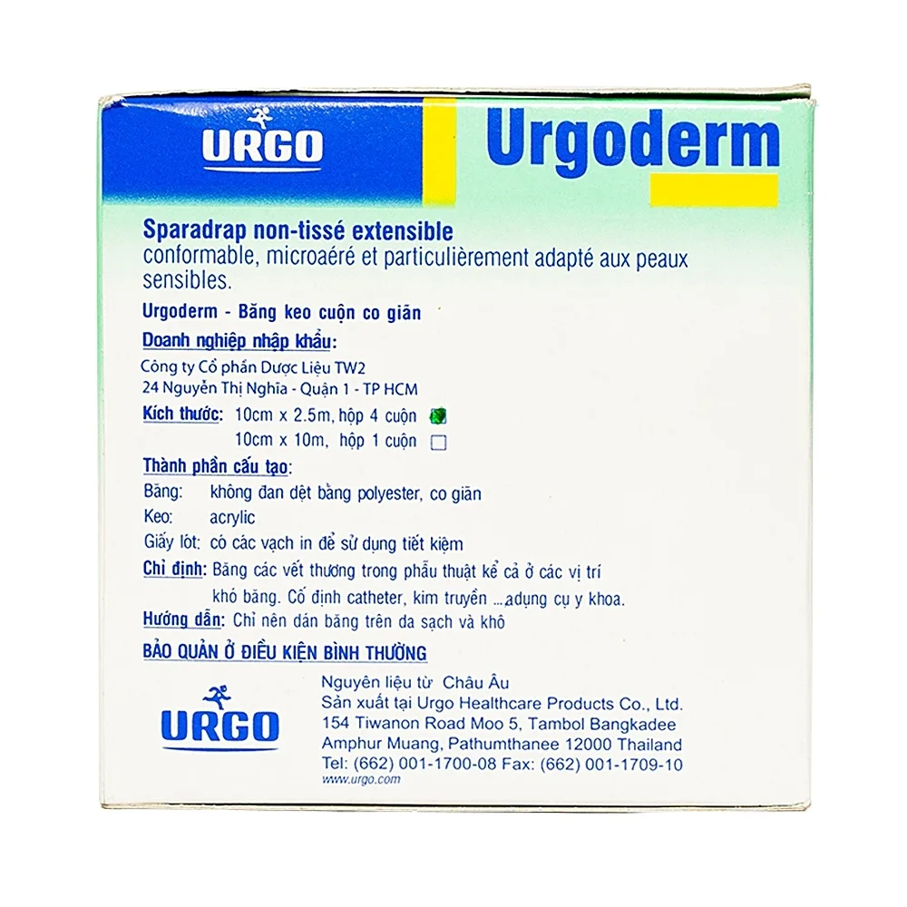 Hình ảnh Băng cuộn co giãn không đan dệt Urgoderm size 10cm x 2.5m đảm bảo cố định chắc chắn bông gạc và các y cụ (4 cuộn)
