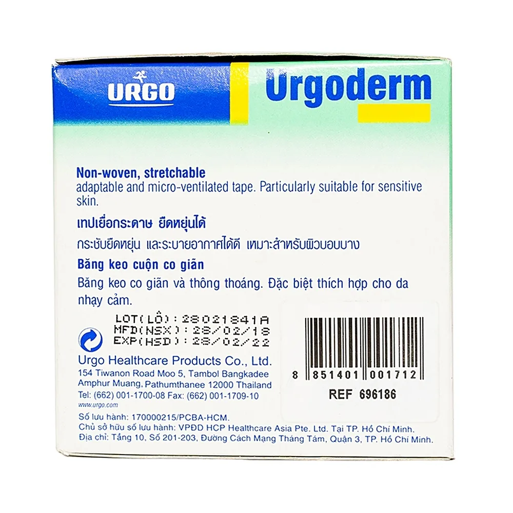 Hình ảnh Băng cuộn co giãn không đan dệt Urgoderm size 10cm x 2.5m đảm bảo cố định chắc chắn bông gạc và các y cụ (4 cuộn)