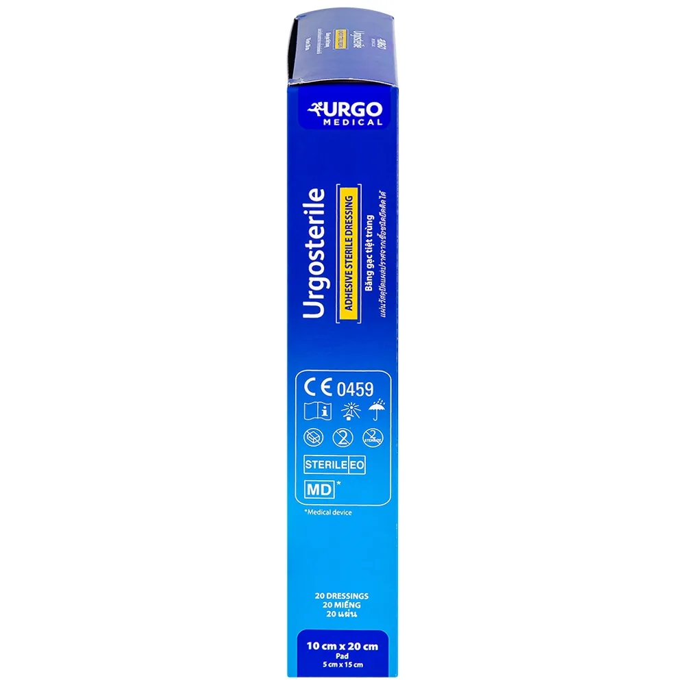 Hình ảnh Băng gạc tiệt trùng Urgosterile 10cm x 20cm bảo vệ vết trầy xước, vết cắt, vết thương (20 miếng)
