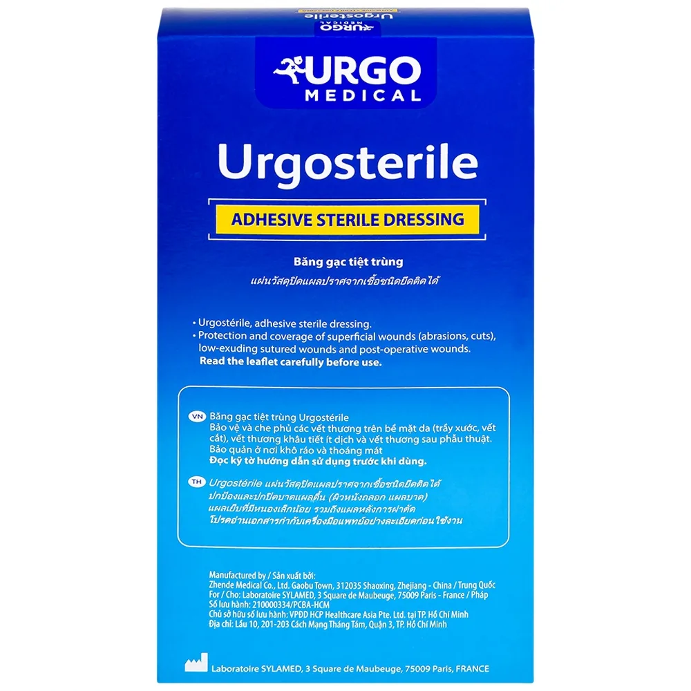 Hình ảnh Băng gạc tiệt trùng Urgosterile 10cm x 20cm bảo vệ vết trầy xước, vết cắt, vết thương (20 miếng)