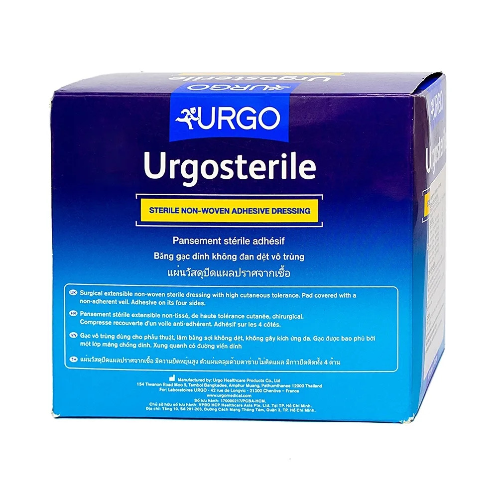 Hình ảnh Băng gạc y tế vô trùng Urgosterile 10cm x 9cm băng các vết thương khâu, vết trầy xước, vết cắt (50 miếng)