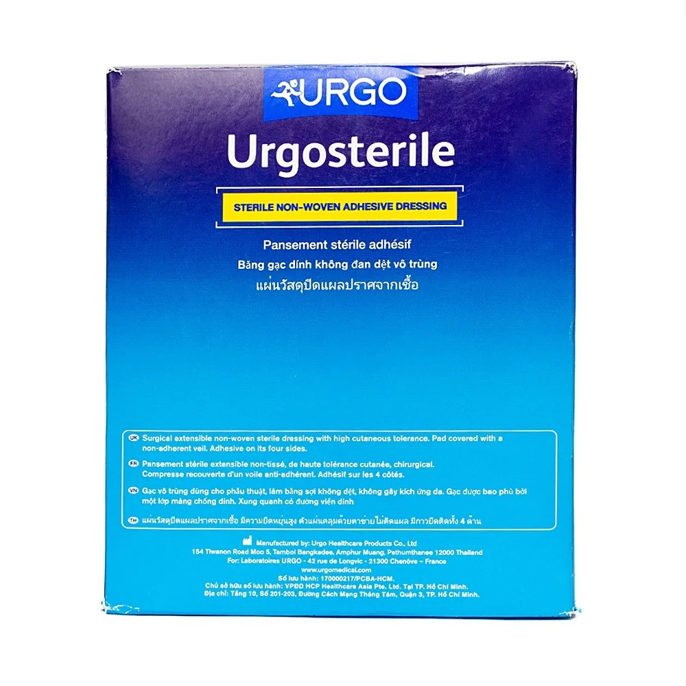 Hình ảnh Băng gạc y tế vô trùng Urgosterile 15cm x 9cm băng các vết thương khâu, vết trầy xước, vết cắt (50 miếng)