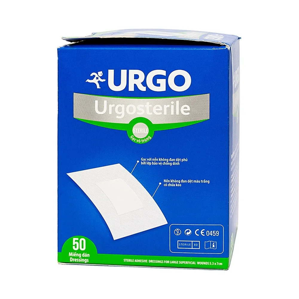 Hình ảnh Băng dán có gạc Urgosterile size 5.3cm x 7cm băng các vết thương do phẫu thuật, khâu, chấn thương (50 miếng)