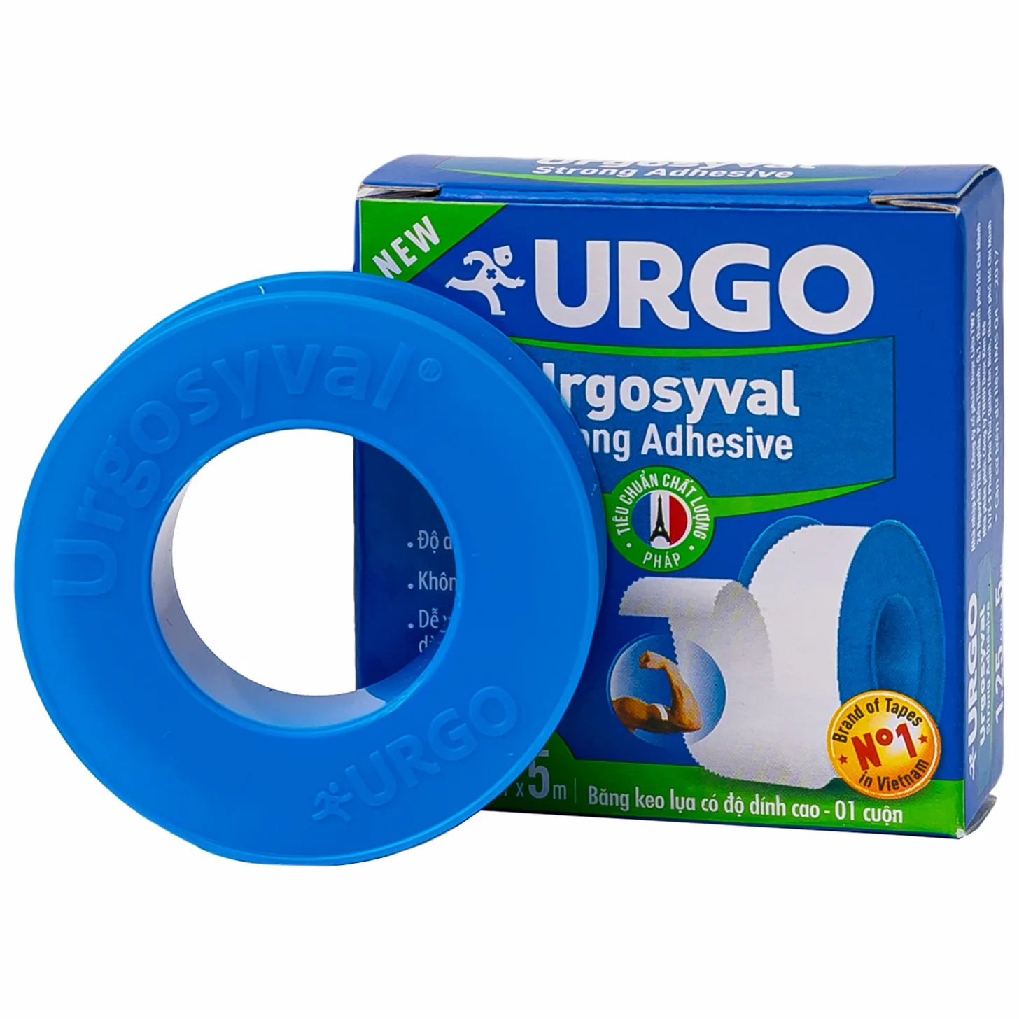 Hình ảnh Băng keo lụa có độ dính cao Urgosyval Strong Adhessive size 1.25cm x 5m cố định băng gạc (1 cuộn)
