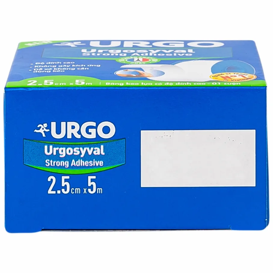 Hình ảnh Băng keo lụa có độ dính cao Urgosyval Strong Adhessive size 2.5cm x 5m cố định băng gạc (1 cuộn)