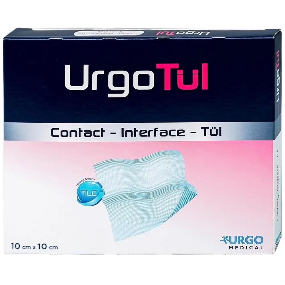 Hình ảnh Gạc lưới vô trùng chống dính UrgoTul size 10cm x 10cm băng các vết thương cấp tính, mãn tính (10 miếng)