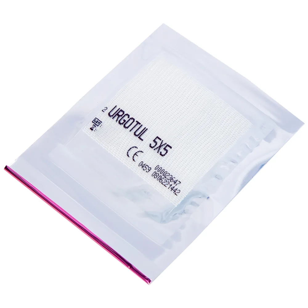 Hình ảnh Gạc lưới vô trùng chống dính UrgoTul size 5cm x 5cm băng các vết thương cấp tính, mãn tính (10 miếng)