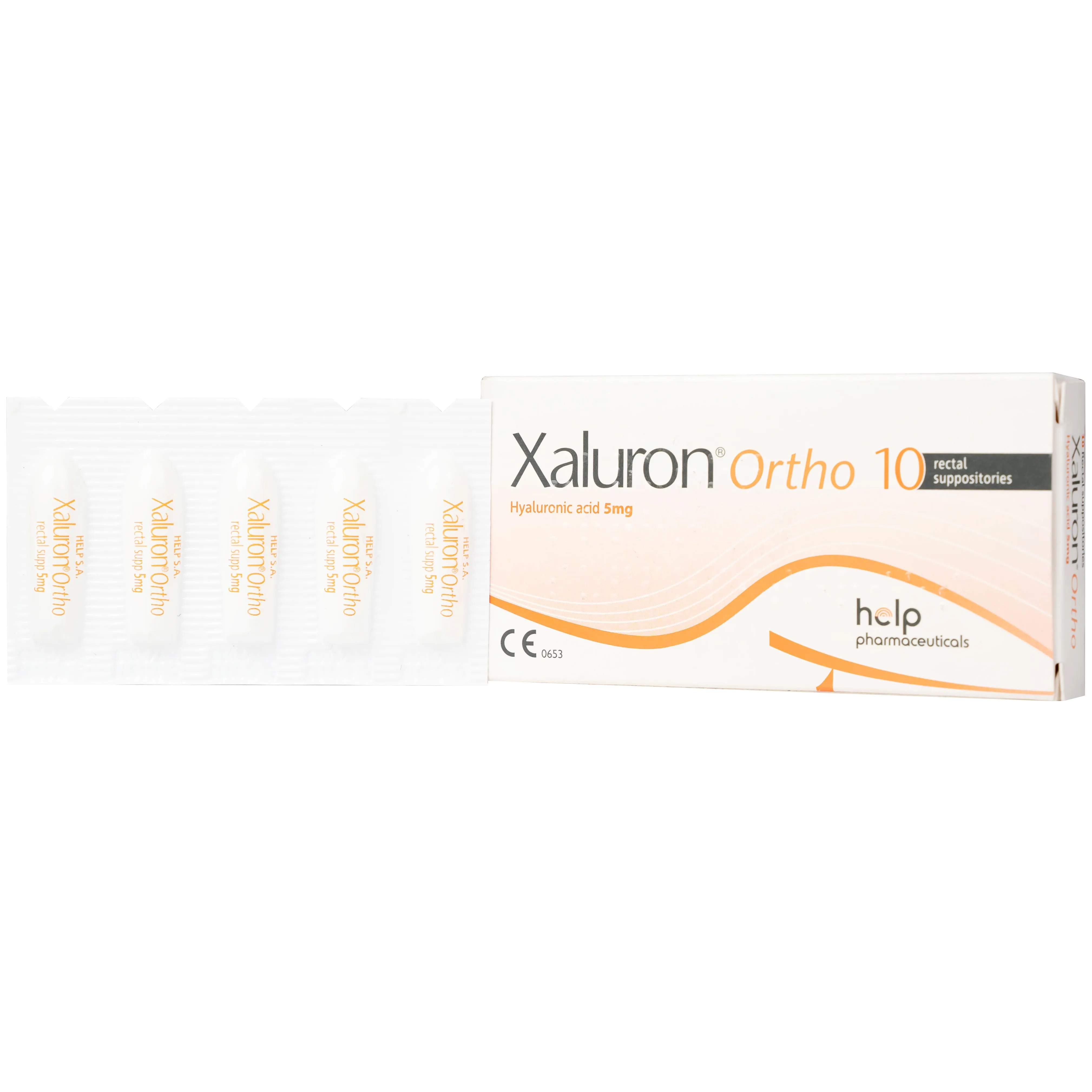 Hình ảnh Viên đặt trực tràng Xaluron Ortho 5mg Help chăm sóc và hỗ trợ làm lành vết thương (10 viên)