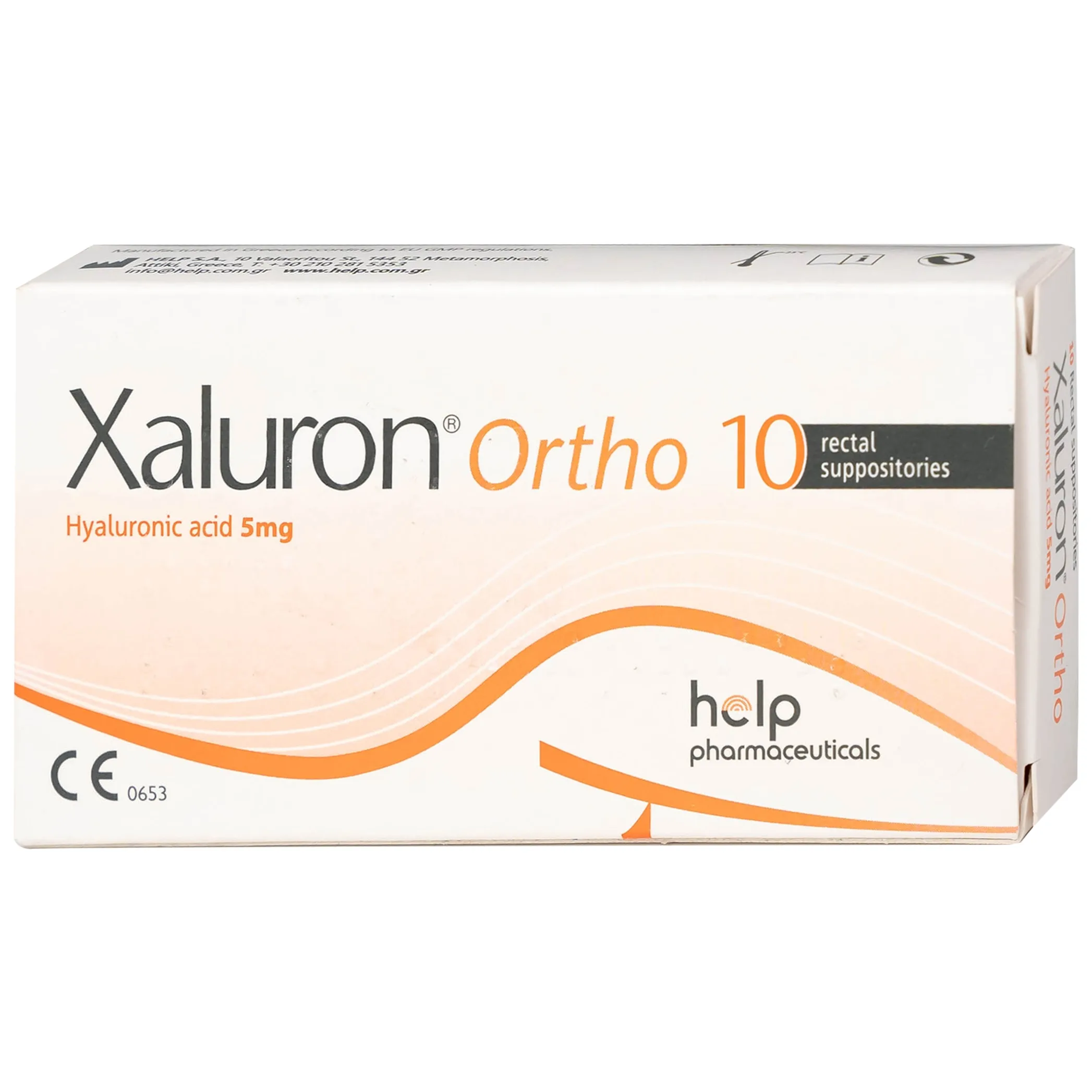 Hình ảnh Viên đặt trực tràng Xaluron Ortho 5mg Help chăm sóc và hỗ trợ làm lành vết thương (10 viên)