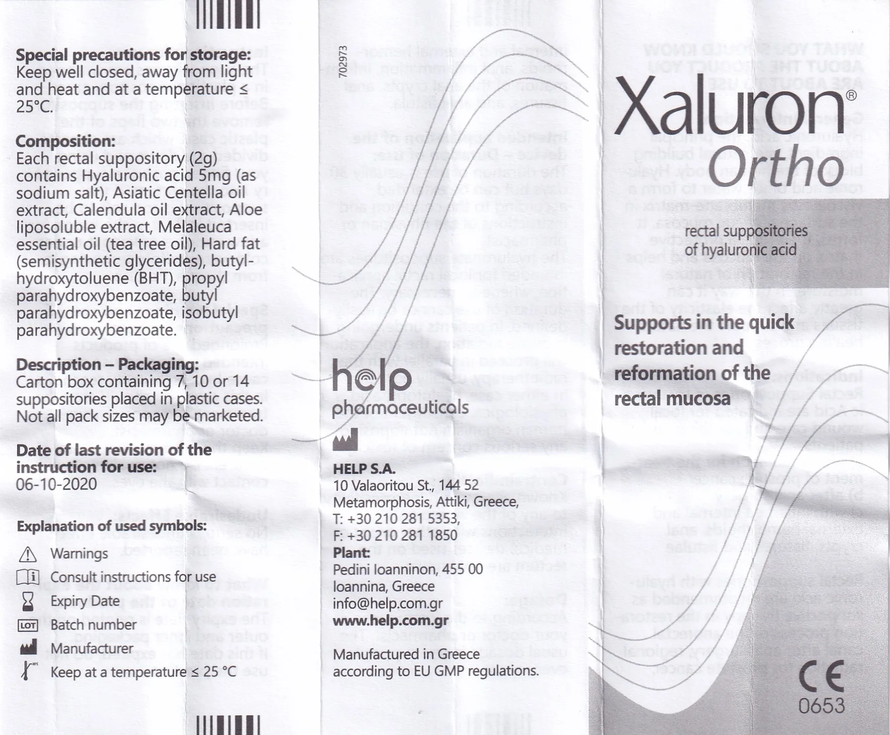 Hình ảnh Viên đặt trực tràng Xaluron Ortho 5mg Help chăm sóc và hỗ trợ làm lành vết thương (10 viên)