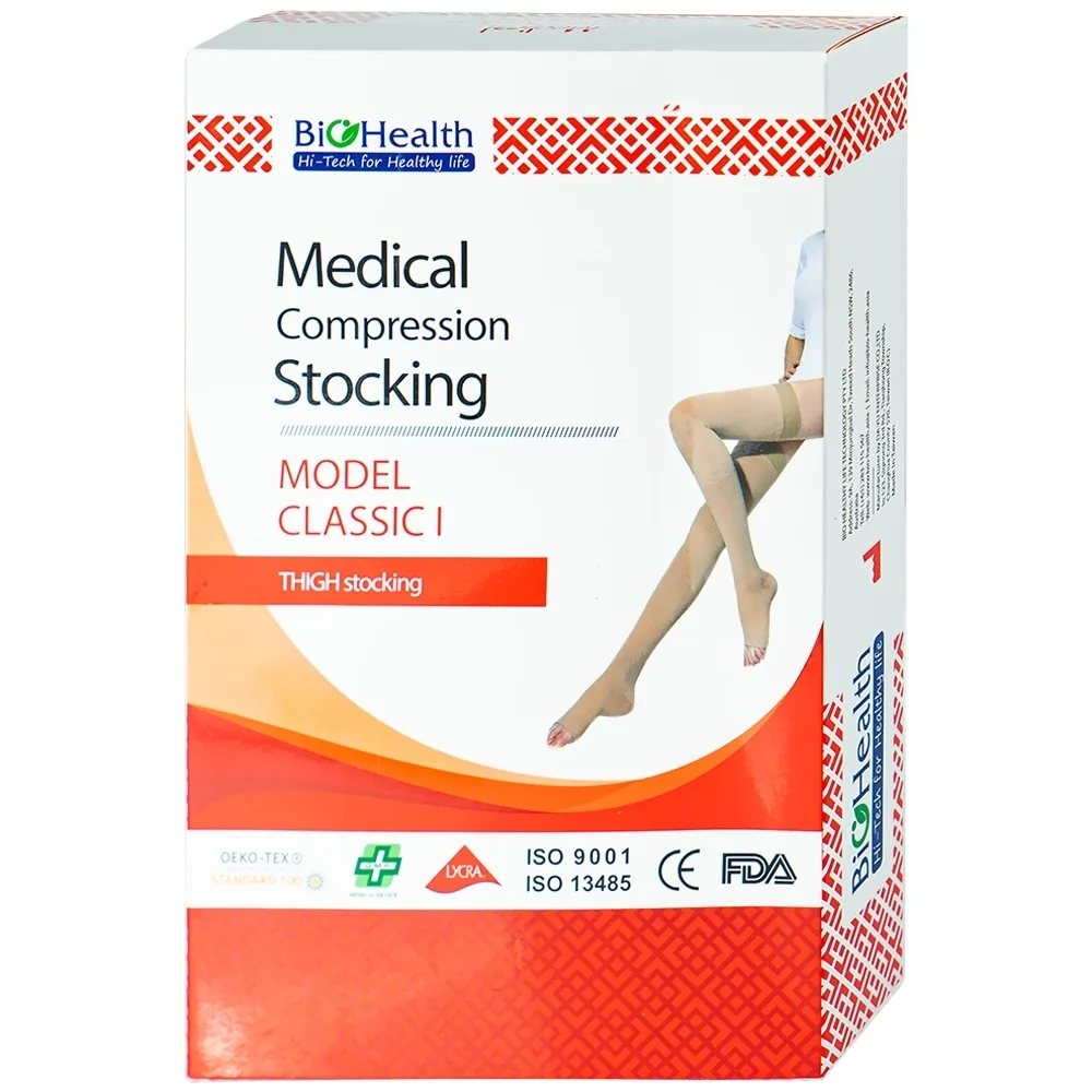 Hình ảnh Vớ đùi y khoa Medical Compression Stocking Model Classis I size S Biohealth ngăn ngừa phù nề