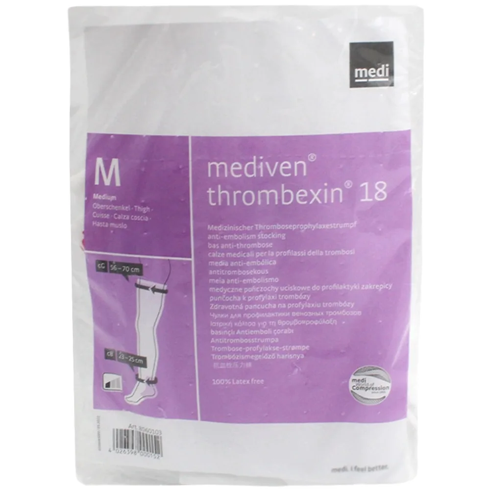 Hình ảnh Vớ y khoa Mediven Thrombexin 18 size M làm tăng tốc độ tuần hoàn máu, phòng ngừa huyết khối cho bệnh nhân nằm bất động lâu