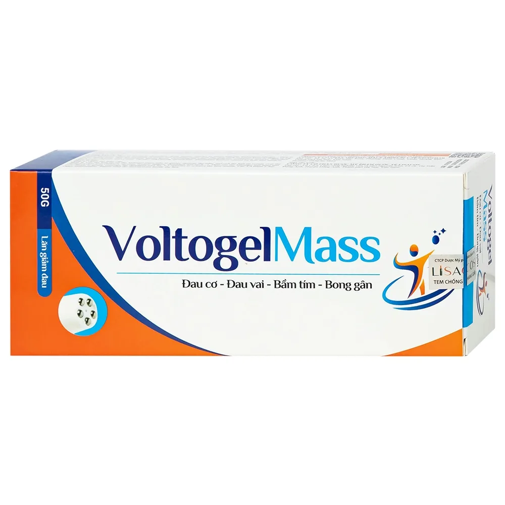 Hình ảnh Gel Voltogel Mass giảm đau cơ, đau vai, bầm tím, bong gân (50g)