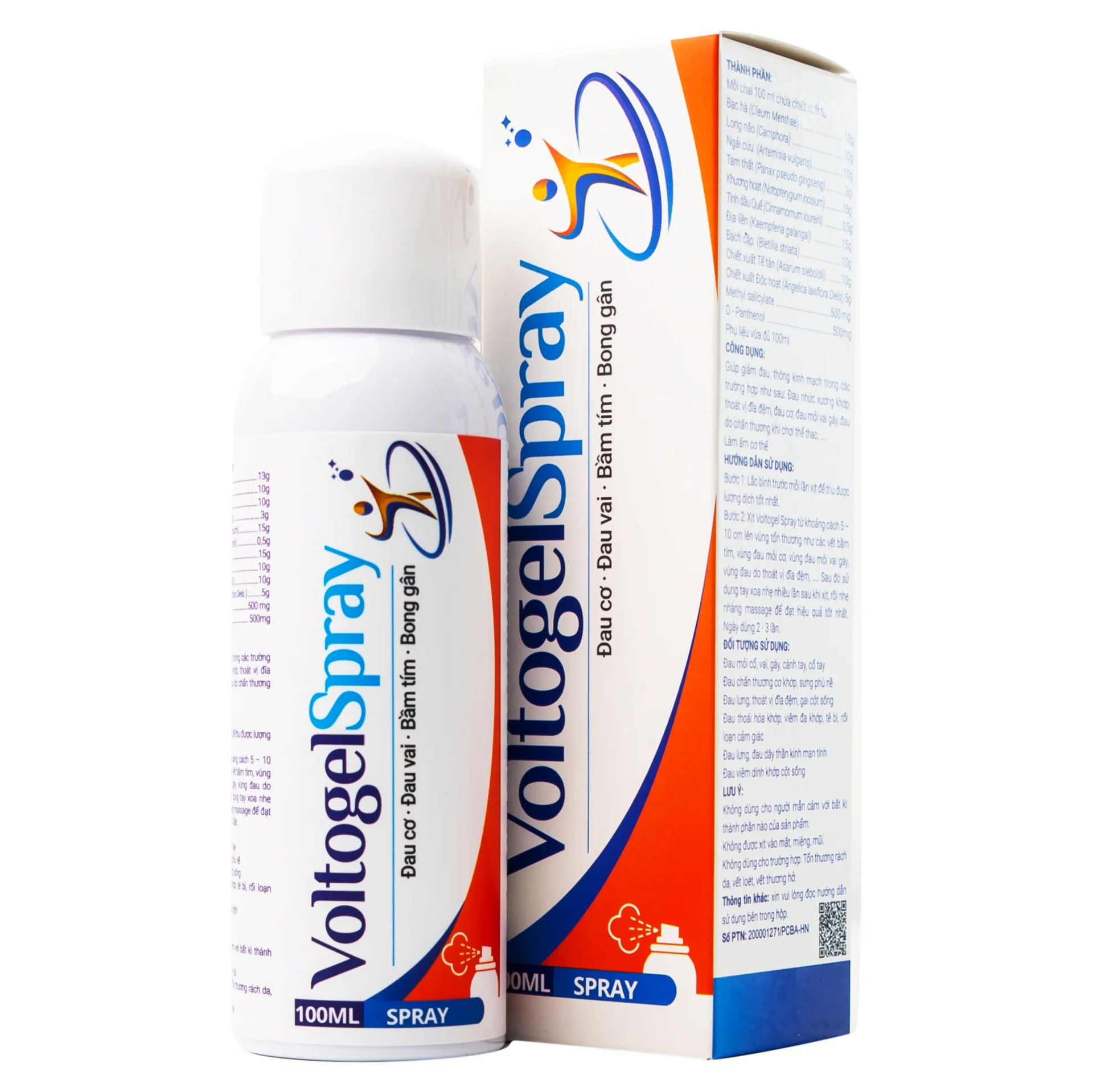 Hình ảnh Bình xịt Voltogel Spray 100ml Aero Chemie đau cơ, đau vai, bầm tím, bong gân