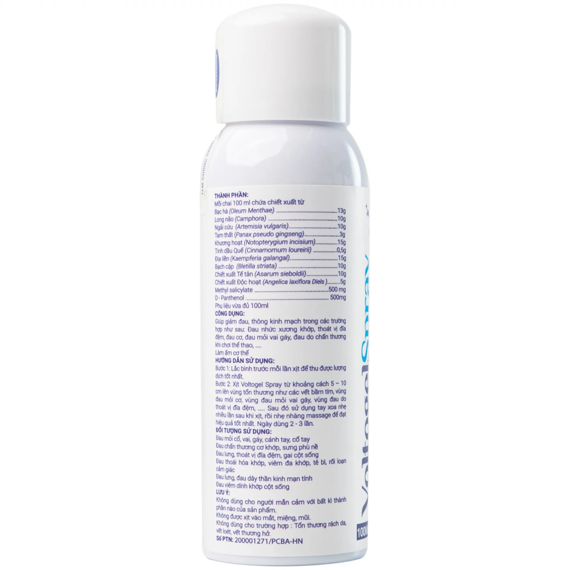 Hình ảnh Bình xịt Voltogel Spray 100ml Aero Chemie đau cơ, đau vai, bầm tím, bong gân