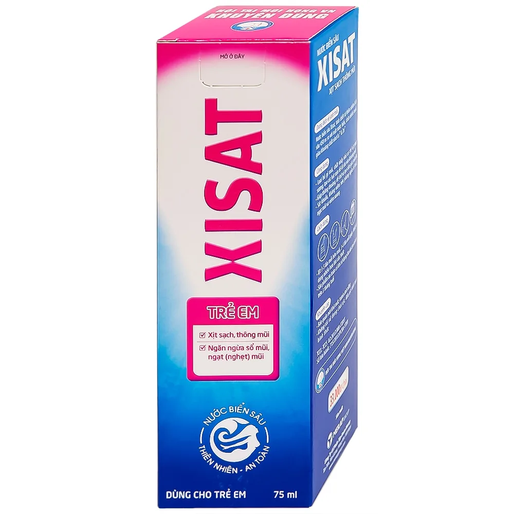 Hình ảnh Xịt mũi nước biển sâu Xisat 75ml xịt sạch thông mũi dùng cho trẻ em