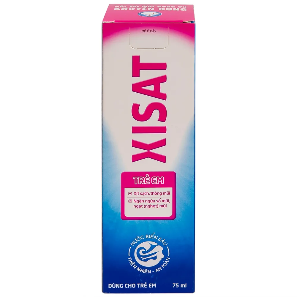 Hình ảnh Xịt mũi nước biển sâu Xisat 75ml xịt sạch thông mũi dùng cho trẻ em