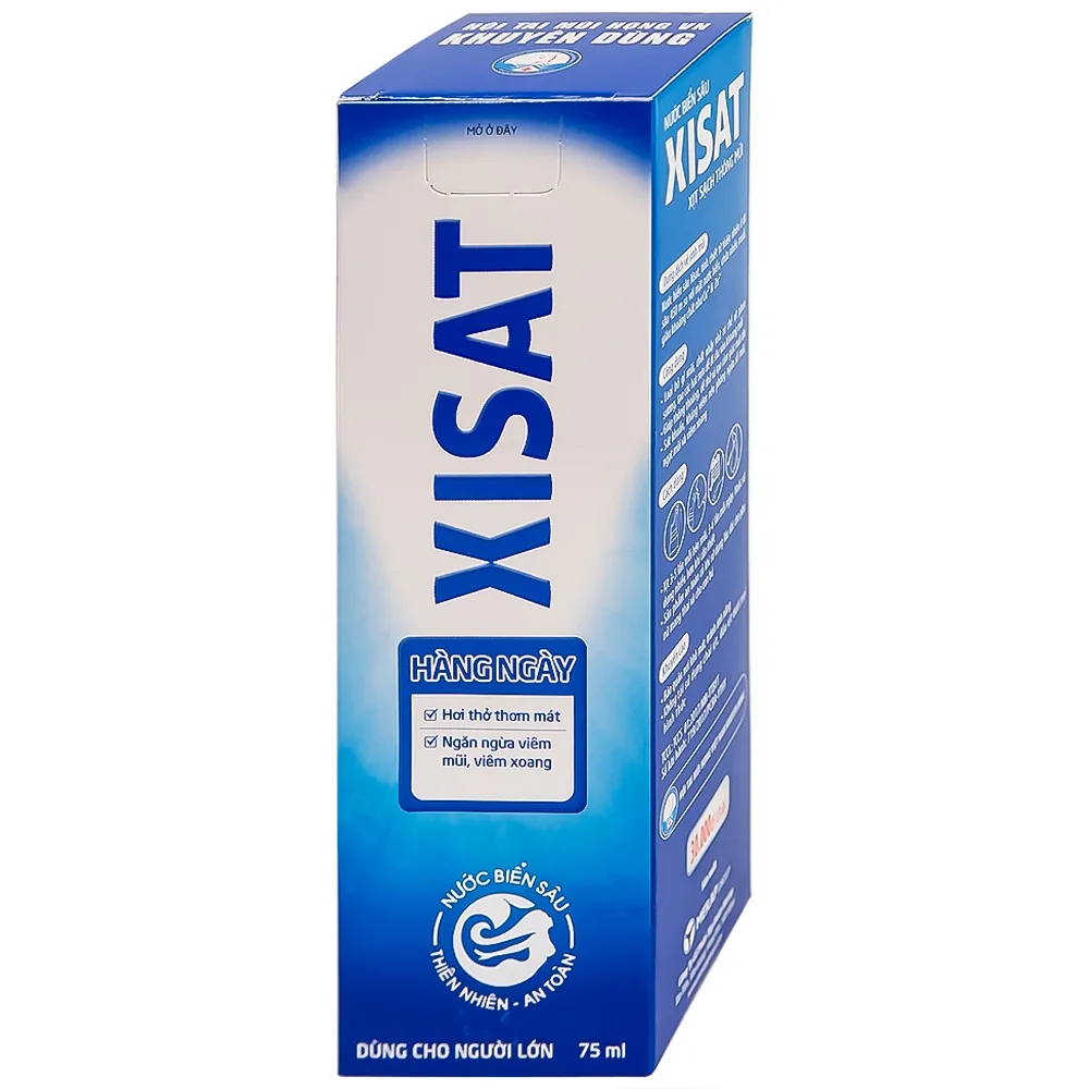 Hình ảnh Xịt mũi nước biển sâu Xisat 75ml xịt sạch thông mũi dùng cho người lớn