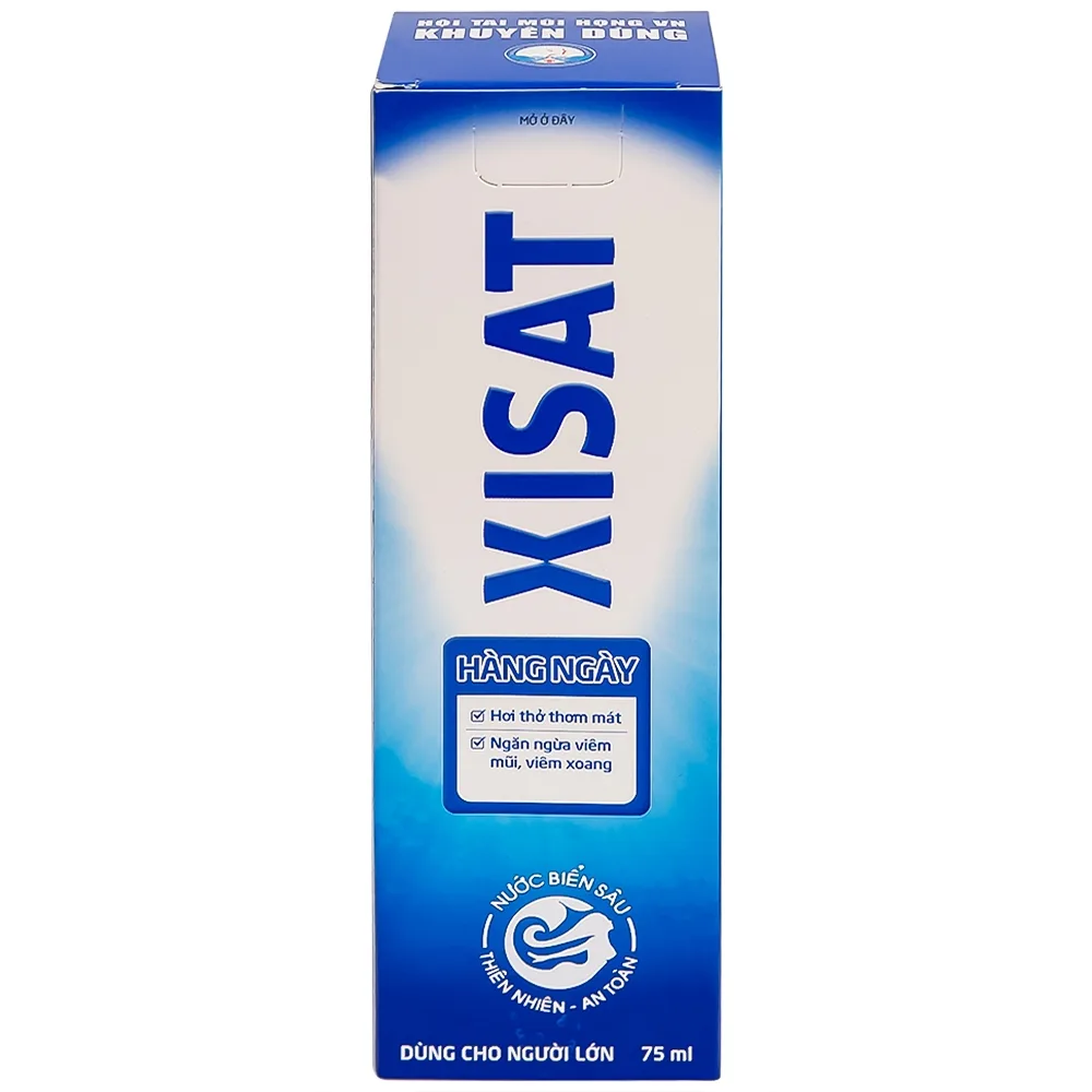 Hình ảnh Xịt mũi nước biển sâu Xisat 75ml xịt sạch thông mũi dùng cho người lớn