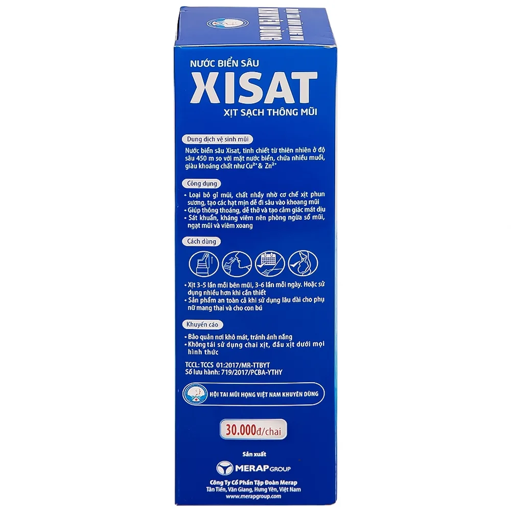 Hình ảnh Xịt mũi nước biển sâu Xisat 75ml xịt sạch thông mũi dùng cho người lớn