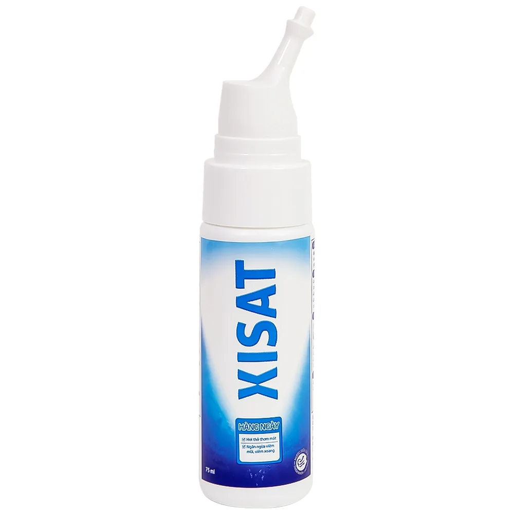 Hình ảnh Xịt mũi nước biển sâu Xisat 75ml xịt sạch thông mũi dùng cho người lớn