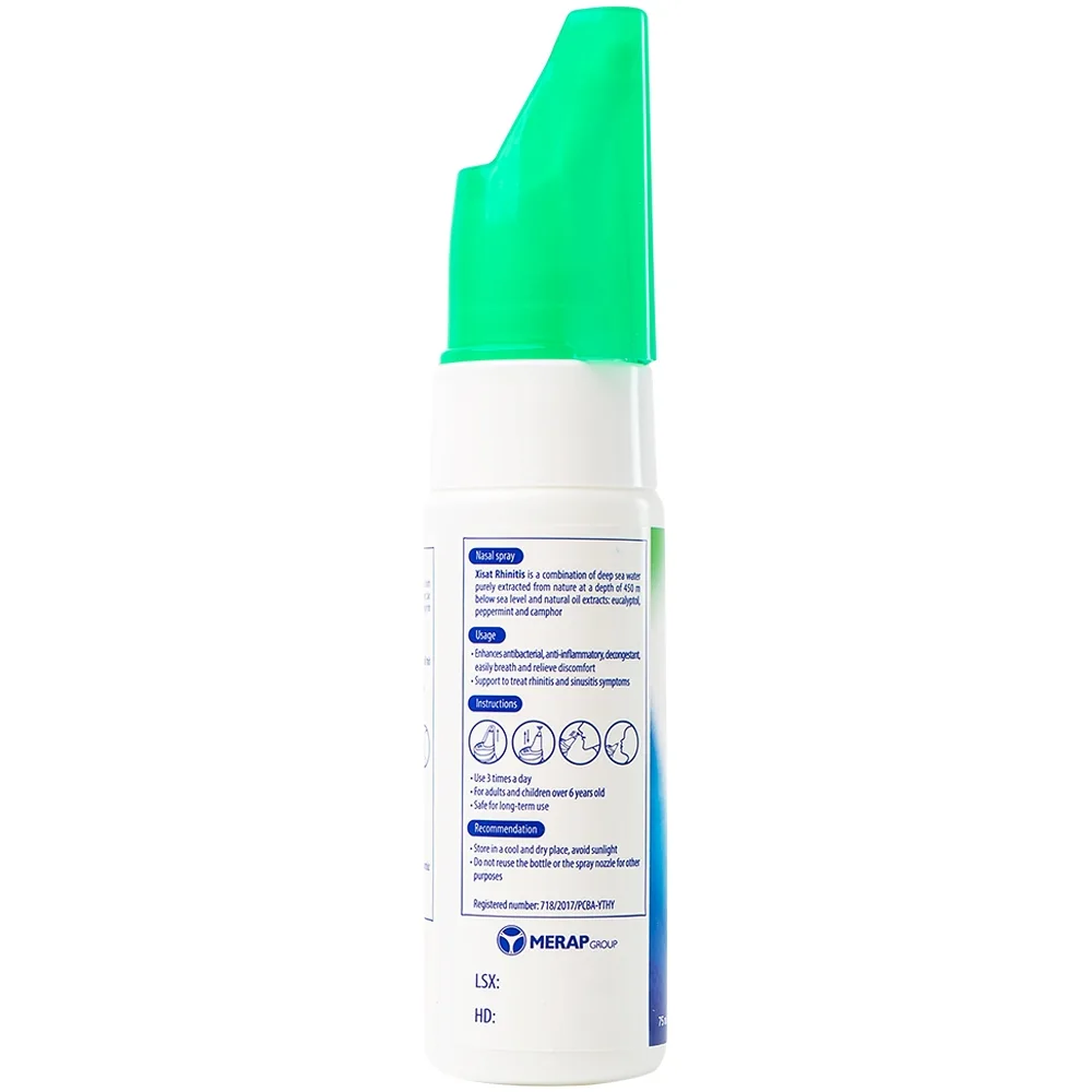 Hình ảnh Xịt mũi nước biển sâu Xisat 75ml thông mũi, dễ thở, hỗ trợ điều trị viêm mũi xoang