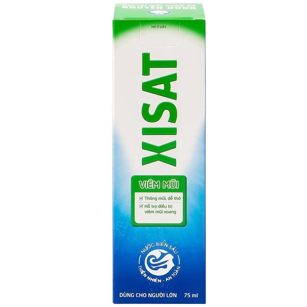 Hình ảnh Xịt mũi nước biển sâu Xisat 75ml thông mũi, dễ thở, hỗ trợ điều trị viêm mũi xoang