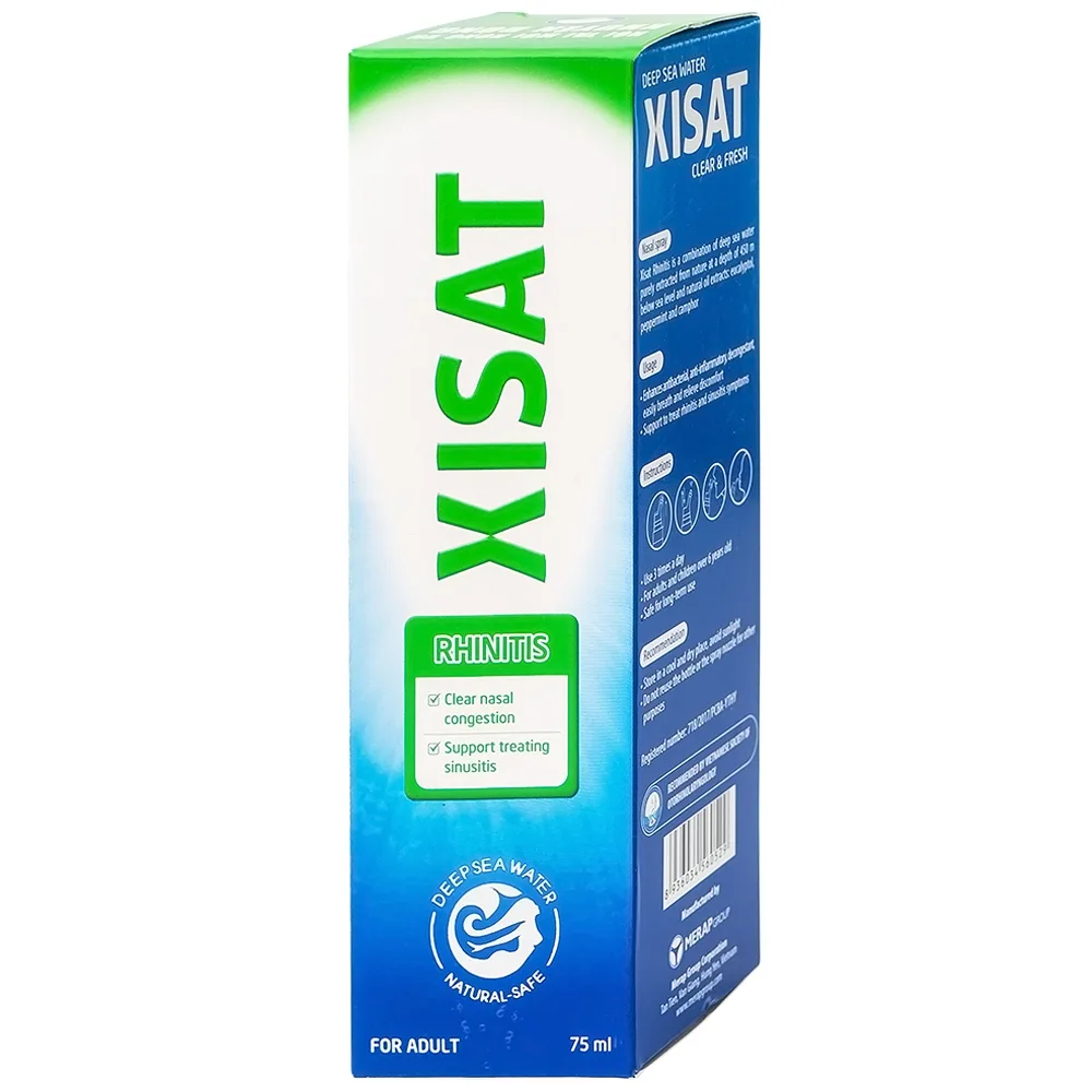 Hình ảnh Xịt mũi nước biển sâu Xisat 75ml thông mũi, dễ thở, hỗ trợ điều trị viêm mũi xoang