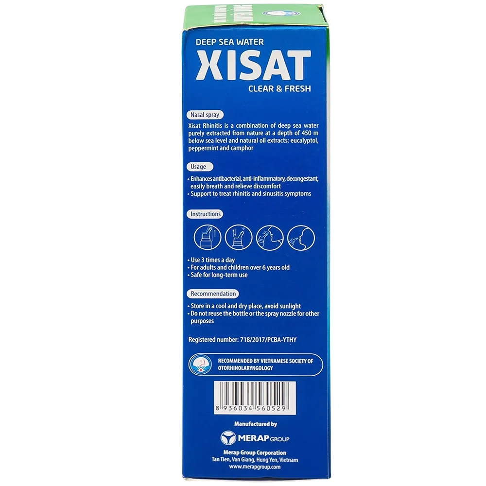 Hình ảnh Xịt mũi nước biển sâu Xisat 75ml thông mũi, dễ thở, hỗ trợ điều trị viêm mũi xoang