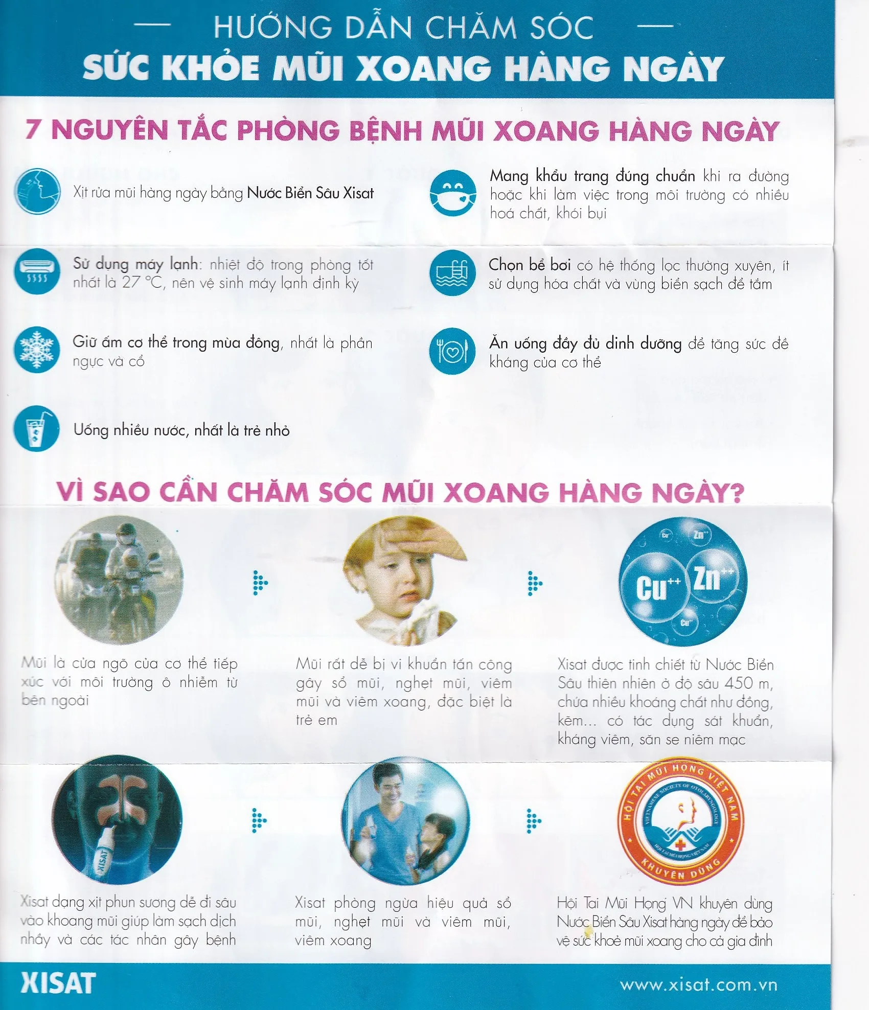 Hình ảnh Xịt mũi nước biển sâu Xisat 75ml thông mũi, dễ thở, hỗ trợ điều trị viêm mũi xoang